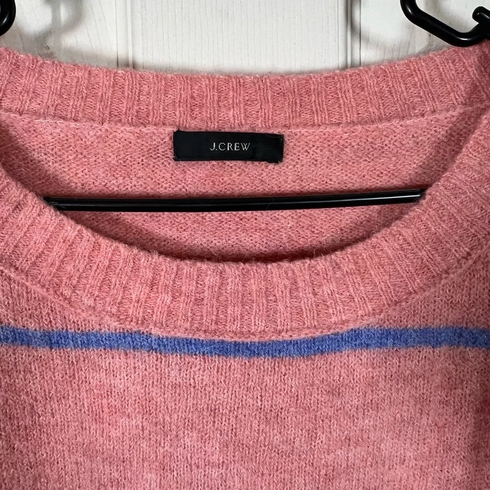 J. Crew Oversized Pink Striped Sweater